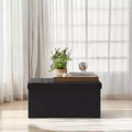 30 Ottoman Storage Bench, Ottoman with Storage, Footstool, Folding Bedroom Bench, Holds 660 lb