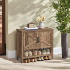 Traditional American Style Shoe Cabinet with Adjustable Shelf - Entryway Shoe Organizer