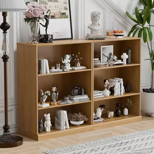 41x31x16 Wood Accent Cabinet with Adjustable Shelf Storage Cabinet without Door Natural