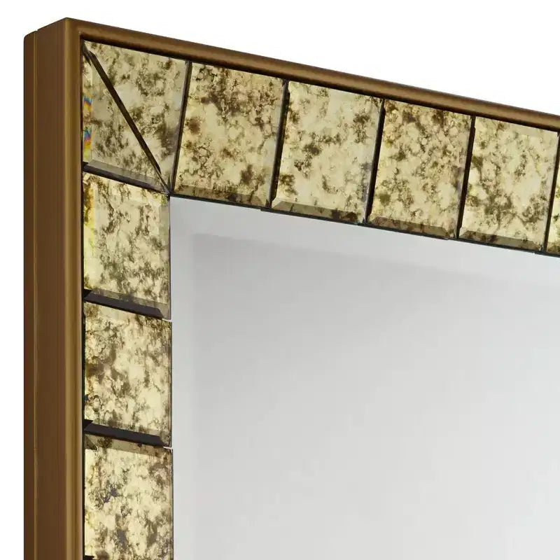 31 1/2 x 31 1/2 Square Antique Gold Wall Mirror