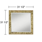 31 1/2 x 31 1/2 Square Antique Gold Wall Mirror