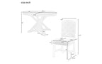 Retro Style Dining Table with Extendable Table and 4 Upholstered Chairs