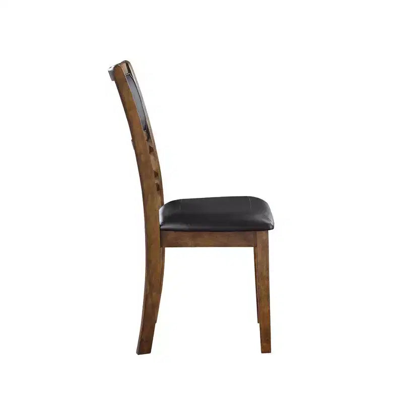 Gia Faux Leather Dining Chairs in Brown