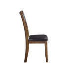 Gia Faux Leather Dining Chairs in Brown