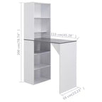 Bar Table Kitchen Pub Table Bistro Table for Dining Room with Cabinet