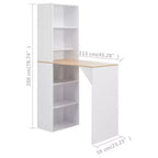 Bar Table Kitchen Pub Table Bistro Table for Dining Room with Cabinet