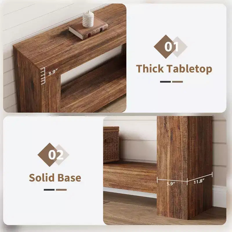 Rectangle Metal Table Top End Table 1-piece