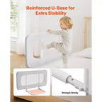 Toddler Bed Rail, Kids Beds Guard Rail with Reinforced Iron Pipe and Oxford Cloth, Adjustable Height Bed Side Railing, 1 Piece, Gray