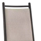 Wood Finish Beige Fabric Dining Chair