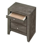 Rectangle Cherry Wood Nightstand For Living Room and Bedroom