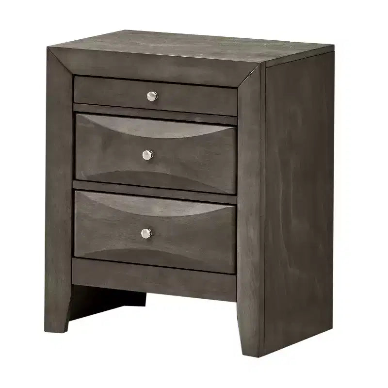 Rectangle Cherry Wood Nightstand For Living Room and Bedroom
