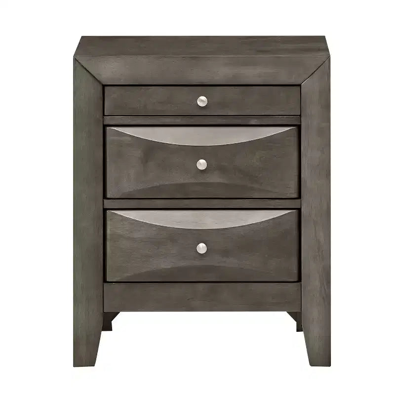Rectangle Cherry Wood Nightstand For Living Room and Bedroom