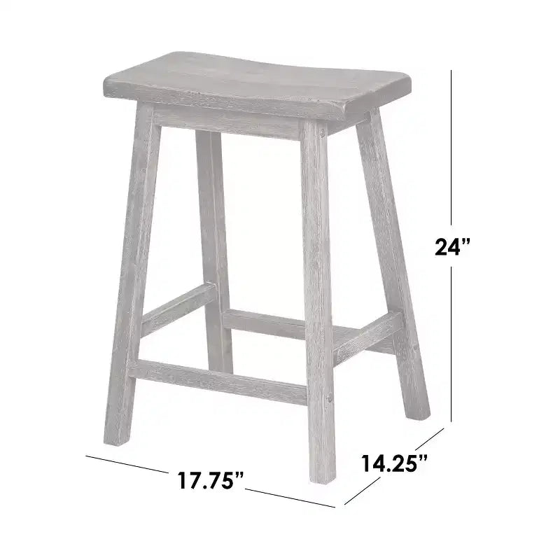 Marney Counter Height 24" Saddle Stool Driftwood