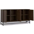 Devlin 4 Door Sideboard Buffet Walnut Brown