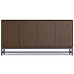 Devlin 4 Door Sideboard Buffet Walnut Brown