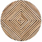 Devika Two Tone Bamboo End Table Dark Brown/Natural Brown
