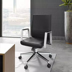 Aleen Modern Leather Office Chair - Swivel & Tilt Ergonomic Desk Chair with Iron Frame - Home Office
