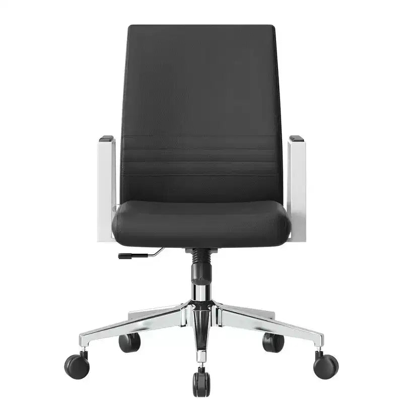 Aleen Modern Leather Office Chair - Swivel & Tilt Ergonomic Desk Chair with Iron Frame - Home Office