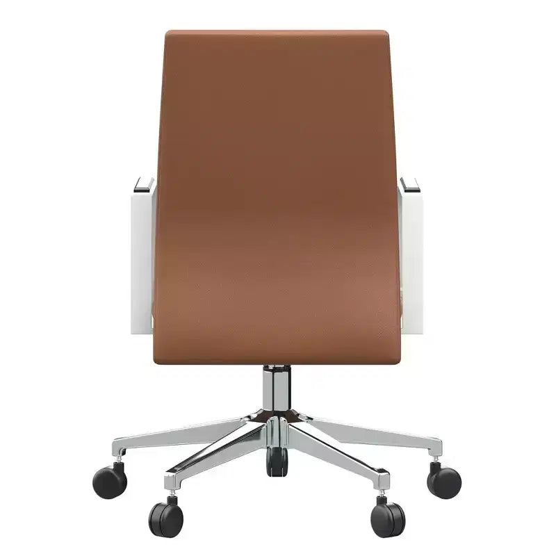 Aleen Modern Leather Office Chair - Swivel & Tilt Ergonomic Desk Chair with Iron Frame - Home Office