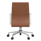 Aleen Modern Leather Office Chair - Swivel & Tilt Ergonomic Desk Chair with Iron Frame - Home Office