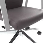 Aleen Modern Leather Office Chair - Swivel & Tilt Ergonomic Desk Chair with Iron Frame - Home Office