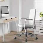 Aleen Modern Leather Office Chair - Swivel & Tilt Ergonomic Desk Chair with Iron Frame - Home Office
