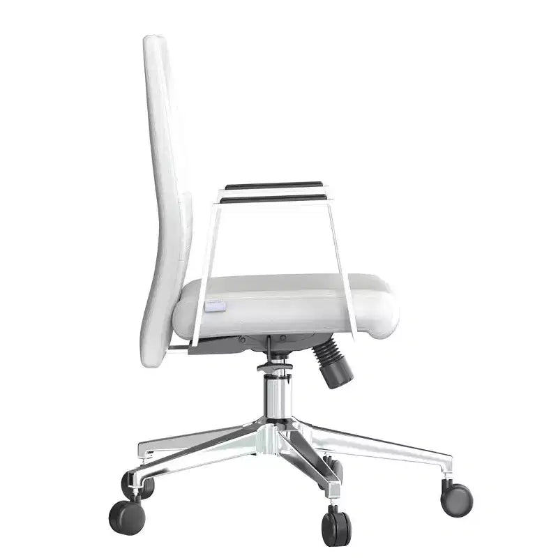 Aleen Modern Leather Office Chair - Swivel & Tilt Ergonomic Desk Chair with Iron Frame - Home Office