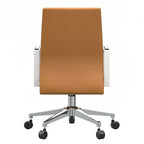 Aleen Modern Leather Office Chair - Swivel & Tilt Ergonomic Desk Chair with Iron Frame - Home Office