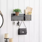 18 Utility Shelf with Pocket and Hanging Hooks