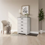 Casual Shawburn Chest of Drawers, Whitewash/Charcoal Gray