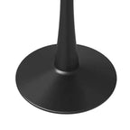 Bristol 31 Round Dining Table Sintered Stone Top, Black Steel Pedestal Base, Accent Café Table for Kitchen & Small Spaces