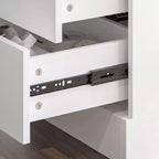 Height-Adjustable Computer Desk Office Desk Standing Desk: L-Shaped Spacious Desktop, Storage Cabinets