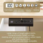 Height-Adjustable Computer Desk Office Desk Standing Desk: L-Shaped Spacious Desktop, Storage Cabinets