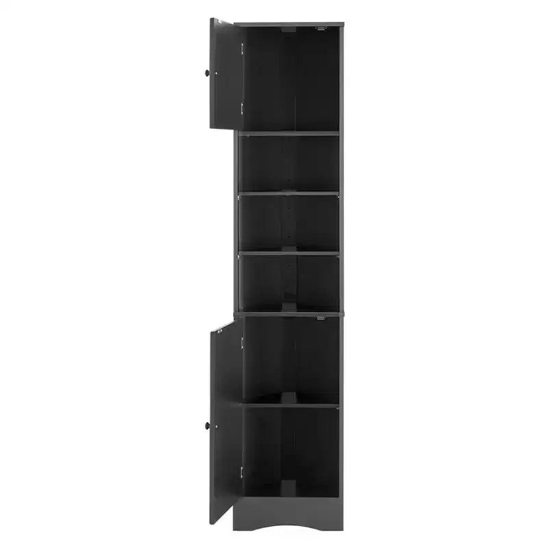 67 Tall Bathroom Corner Cabinet, Freestanding Floor Cabinet With Adjustable Shelves, Narrow Cabinet Organizer for Bathroom Kitchen Living Room